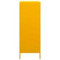 Hoge kast 39x35x103,5 cm staal mosterdgeel - thumbnail