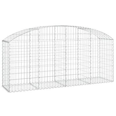 VidaXL Schanskorf gewelfd 200x50x80/100 cm gegalvaniseerd ijzer VidaXL Schanskorf gewelfd 200x50x80/100 cm gegalvaniseerd ijzer