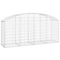 VidaXL Schanskorf gewelfd 200x50x80/100 cm gegalvaniseerd ijzer - thumbnail