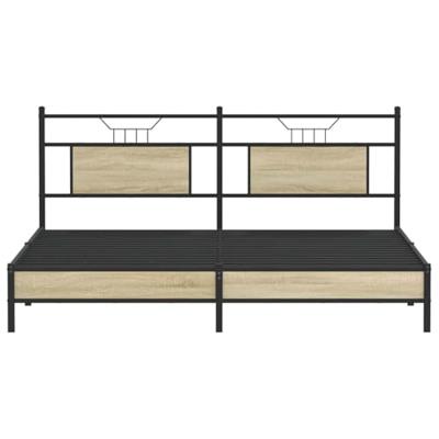 Bedframe zonder matras hout sonoma eikenkleurig 160x200 cm