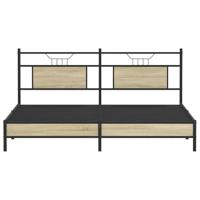 Bedframe zonder matras hout sonoma eikenkleurig 160x200 cm - thumbnail