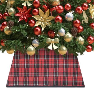 VidaXL Kerstboomrok 48x48x25 cm rood en zwart