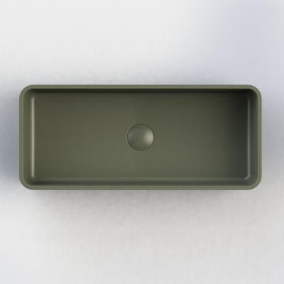 Opbouw Waskom Arcqua Case Rechthoek 60x26 cm Mat Groen Arcqua