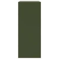 Dressoir 67x39x95 cm staal olijfgroen - thumbnail