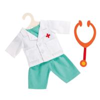 Heless Poppen doktersoutfit met stethoscoop, 38-45 cm - thumbnail