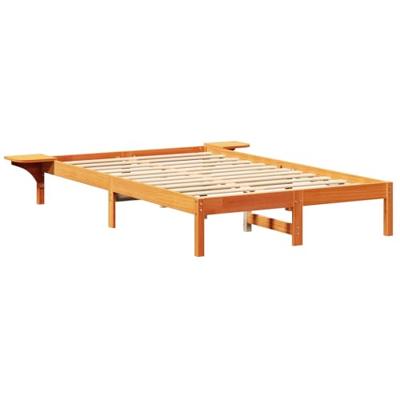 Bedframe met nachttafels Bruin 120 x 200 cm Wasbruin Bedframe met nachttafels Bruin 120 x 200 cm Wasbruin