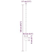 VidaXL Afrasteringspaal 22 pcs zilver 120 cm staal - thumbnail
