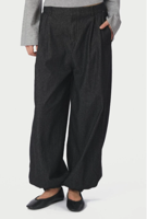 Neo Noir Broek Fayla Denim Balloon | Black - thumbnail