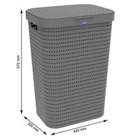 Rotho country wasmand 55l antraciet - thumbnail