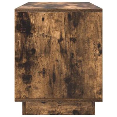 Tv-meubel met LED-verlichting 100x41x50 cm gerookt eikenkleurig