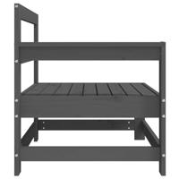 Tuinhoekbank massief grenenhout grijs - thumbnail