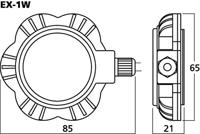 Monacor EX-1W Exciter-luidspreker 10 W 8 Ω Zwart, Zilver 1 stuk(s) - thumbnail