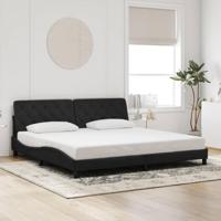 Bedframe zonder matras 200x200 cm fluweel zwart - thumbnail