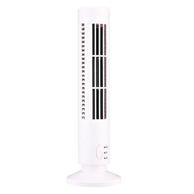 Toren type USB elektrische ventilator bladloze Air-conditioning ventilator (wit)