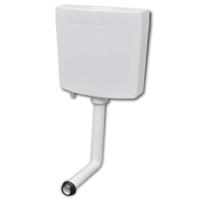 VidaXL Toiletstortbak met watertoevoer onderin 3/6 l wit - thumbnail
