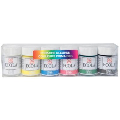 Bruynzeel Ecola plakkaatverf set primaire kleuren, 6x16ml