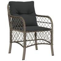 9-delige Tuinset met kussens poly rattan grijs - thumbnail