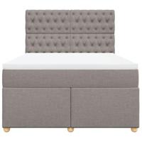 Boxspring met matras stof taupe 160x200 cm - thumbnail
