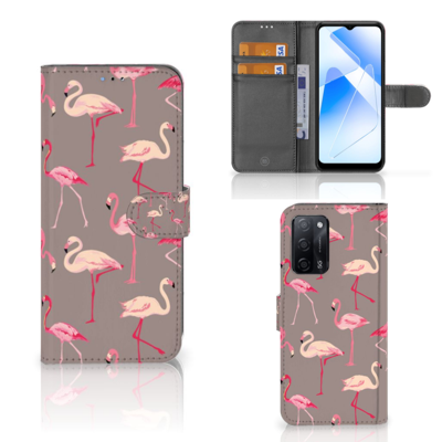 OPPO A16/A16s/A54s | Telefoonhoesje | Met pasjeshouder | Flamingo OPPO A16/A16s/A54s | Telefoonhoesje | Met pasjeshouder | Flamingo