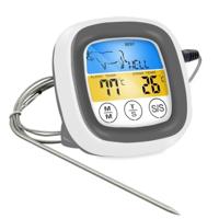 2 PC'S keuken voedsel digitale display Touch veld barbecue thermometer grijs met witte doos - thumbnail