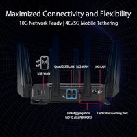 Asus GT-BE98 WiFi-router 2.4 GHz, 5 GHz, 6 GHz - thumbnail