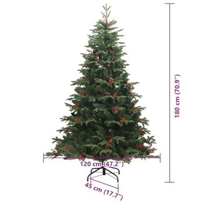 VidaXL Kunstkerstboom groen 180 cm pvc en metaal en plastic
