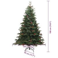 VidaXL Kunstkerstboom groen 180 cm pvc en metaal en plastic - thumbnail