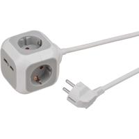 Brennenstuhl ALEA-Power 2xUSB-Charger + stekkerblok 4-voudig stekkerdoos - thumbnail