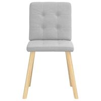 Eetkamerstoelen 2 st stof wolk grijs - thumbnail