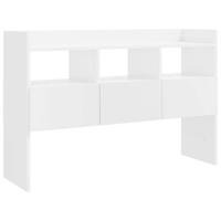 Dressoir 105x30x70 cm spaanplaat hoogglans wit - thumbnail