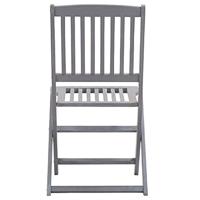 Tuinstoelen inklapbaar 4 st massief acaciahout - thumbnail