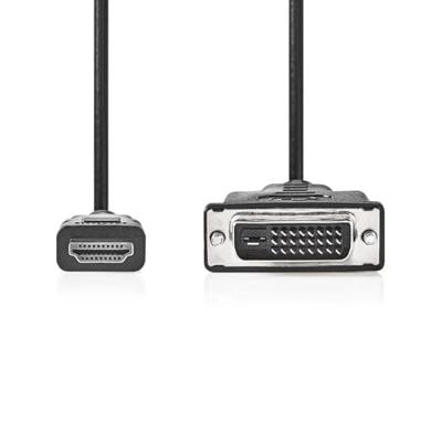 Nedis HDMI™ Kabel | HDMI™ Connector | DVI-D 24+1-Pins Male | 1080p | Vernikkeld | 3.00 m | Recht | PVC | Zwart | Label - CCGL34800BK30