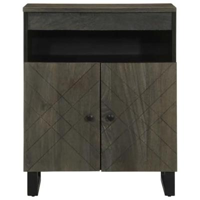 Dressoir 60x33x75 cm massief mangohout zwart