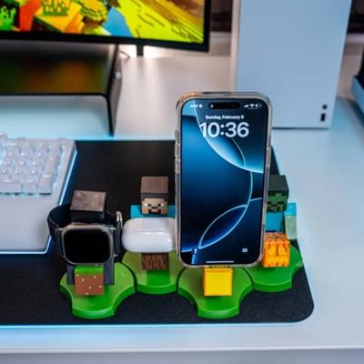 Minecraft Enderman Holdems Cable Guys Mini Device Holder and Phone Stand 12cm - thumbnail