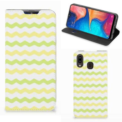 Samsung Galaxy A30 | Hoesje met Magneet | Waves Yellow