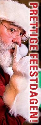 Raambiljet thema PRETTIGE FEEST kerstman