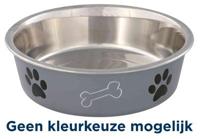 TRIXIE VOERBAK RVS / KUNSTSTOF-OMMANTELING ASSORTI 17X17 CM 800 ML 4 ST - thumbnail