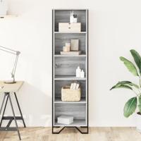 Boekenkast 50x31x169 cm bewerkt hout grijs sonoma eikenkleurig - thumbnail