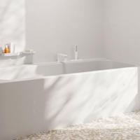 Hansgrohe Tecturis E 3-gats ééngreeps badrandmengkraan met sBox, mat wit - thumbnail