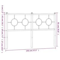 Hoofdbord 140 cm metaal wit - thumbnail