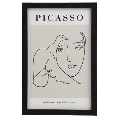 Poster Picasso - MDF/glas - 30x20 cm - Leen Bakker