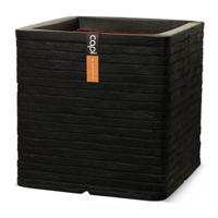 Capi plantenbak nature row vierkant 40x40 cm zwart kblro903 - thumbnail
