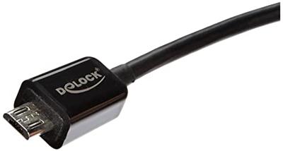 Delock 83570 USB-kabel USB 2.0 USB-micro-B stekker, USB-micro-B stekker 0.30 m Zwart Met OTG-functie Delock 83570 USB-kabel USB 2.0 USB-micro-B stekker, USB-micro-B stekker 0.30 m Zwart Met OTG-functie