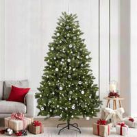 VidaXL Kunstkerstboom met 300 led groen 240 cm pvc en metaal - thumbnail