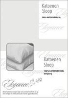 Elegance Kussensloop Hotelsluiting Percal Katoen licht grijs - thumbnail