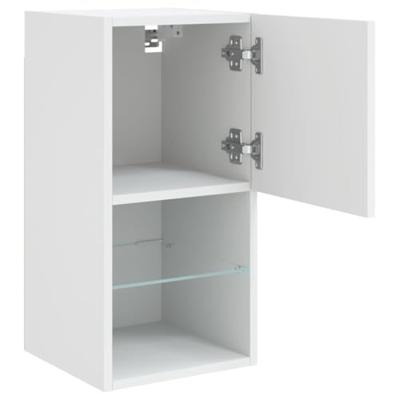 Tv-meubelen 2 st met LED-verlichting 30,5x30x60 cm wit