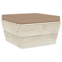 VidaXL Palletkussen 60x60x6 cm oxford stof taupe - thumbnail