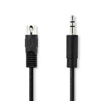 Nedis CAGP20100BK10 Din-audiokabel Din 5-pins Male - 3,5 Mm Male 1,0 M Zwart - thumbnail