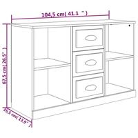 Dressoir 104,5x35,5x67,5 cm bewerkt hout sonoma grijs - thumbnail