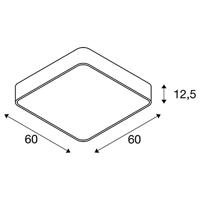 SLV 1000725 LED-plafondlamp 39 W Zwart - thumbnail